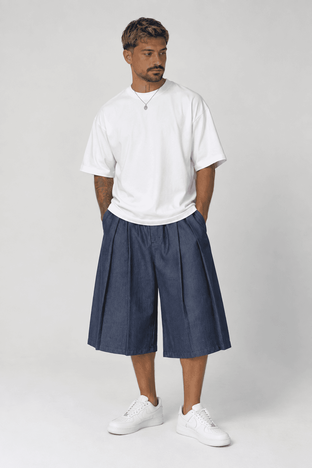 Wide Bermuda Shorts - ORS - Blue